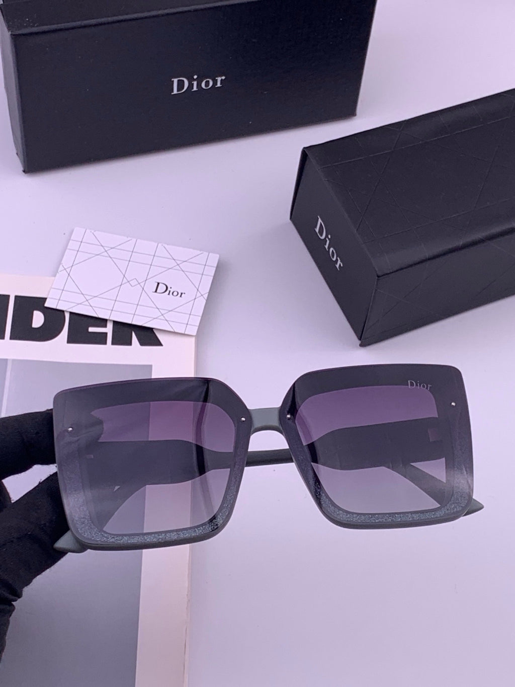 Dior D6227 Polarized Square Brown Lens Sunglasses for Men & Women - 415510
