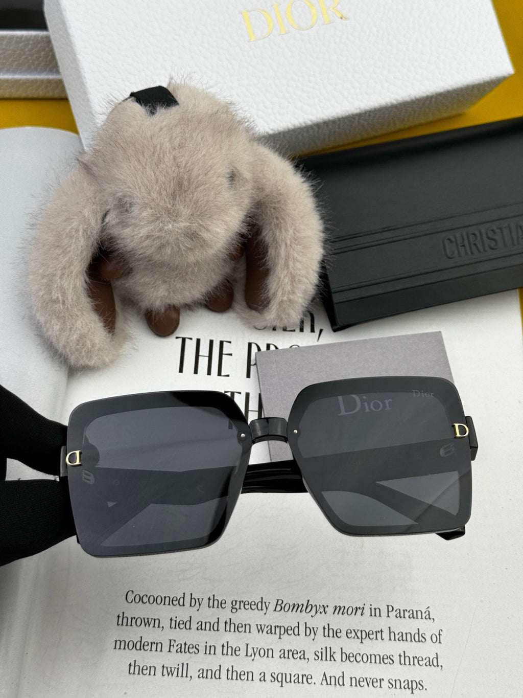 Dior CD6251 Polarized Square Black Lens Sunglasses for Women - 415507 - detail image 2
