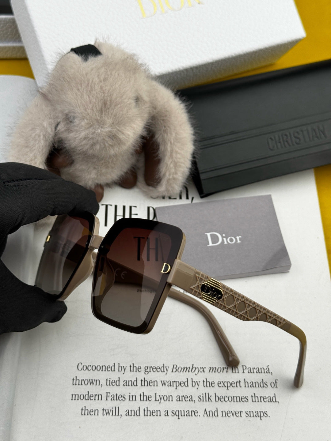 Dior CD6251 Polarized Square Black Lens Sunglasses for Women - 415507 - detail image 4