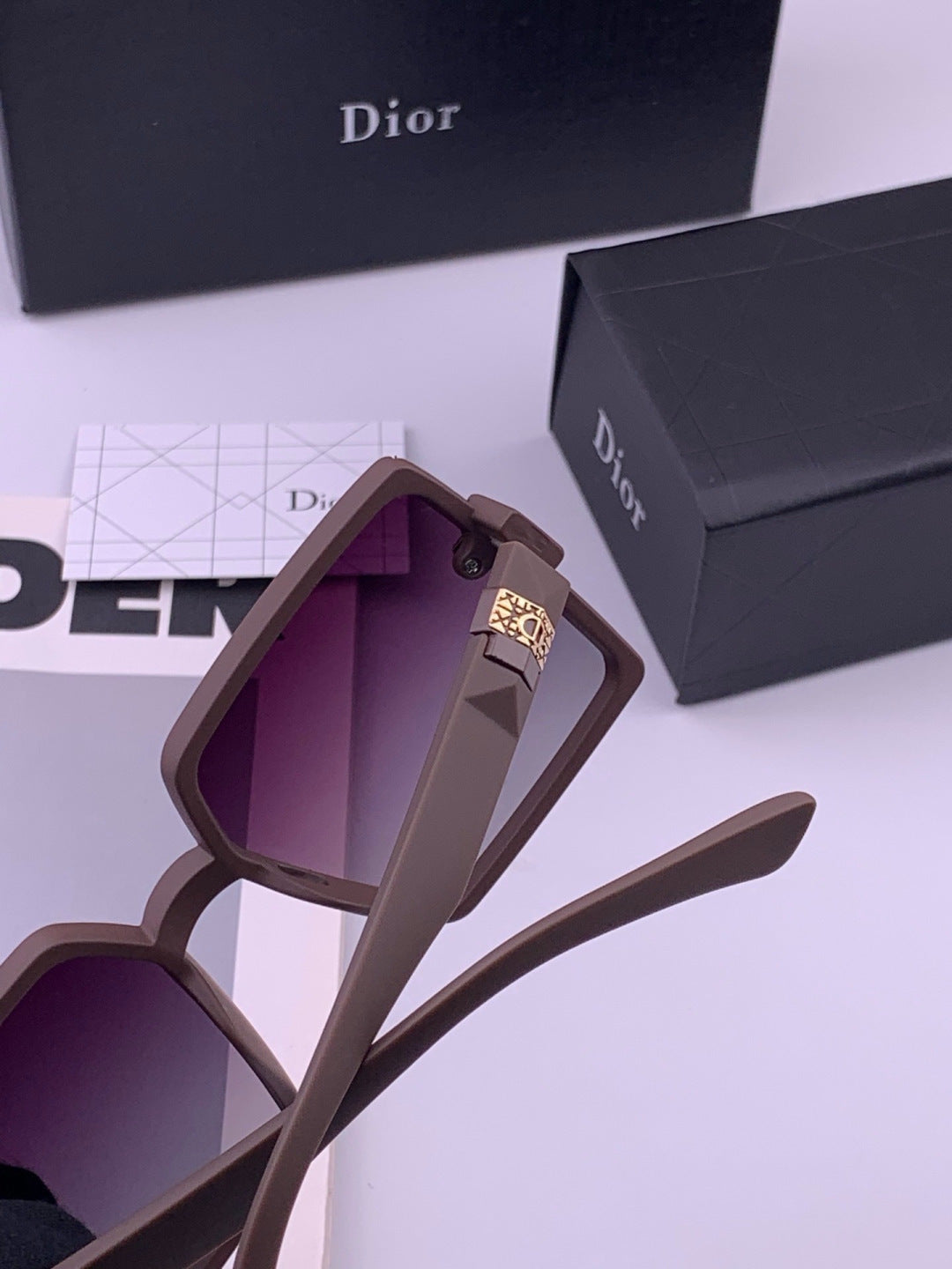 Dior CD9781 Polarized Square Black Lens Sunglasses for Women - 415392 - detail image 4