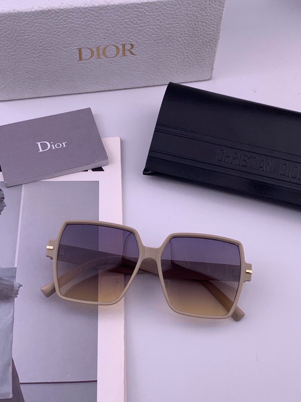 Dior CD4780 Polarized Square Purple Lens Sunglasses for Women - 415381 - detail image 4