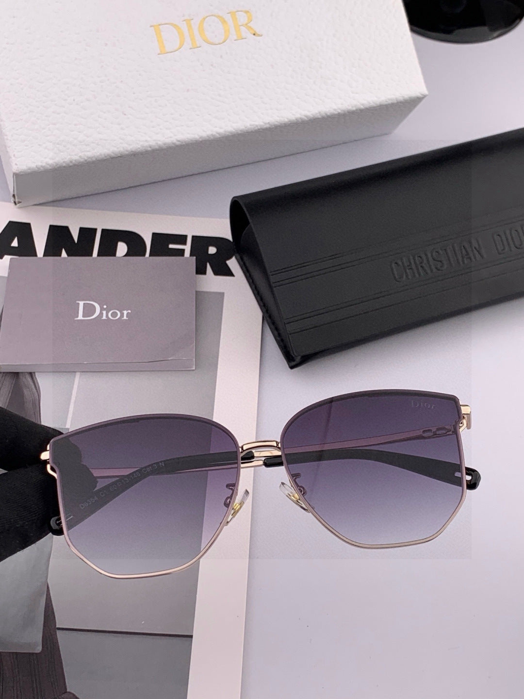 Dior CD4635 Polarized Rimless Gold Lens Sunglasses for Men & Women - 415379