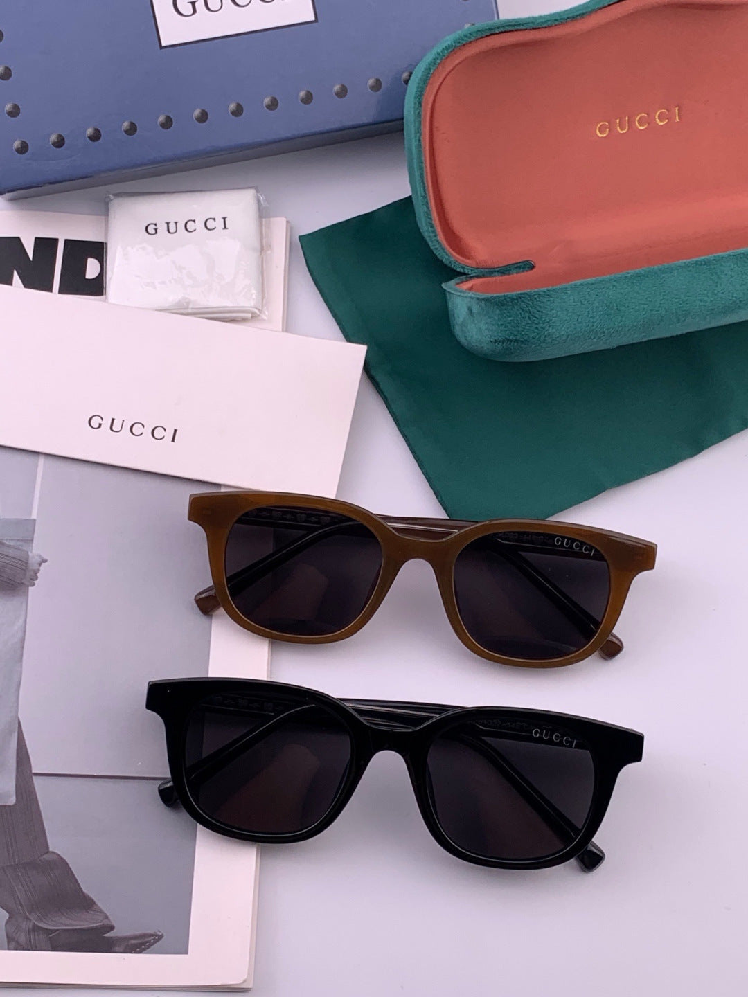 Gucci G5990 Polarized Square Gold Lens Sunglasses for Men & Women - detail image 7