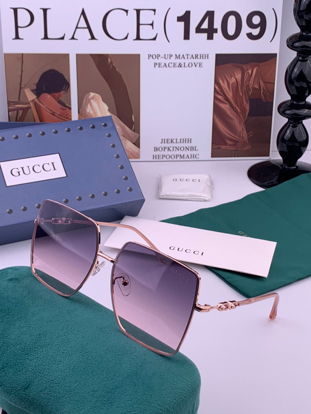 Gucci G5305 Polarized Fashion Gold Lens Sunglasses for Men & Women - 415120 - detail image 2