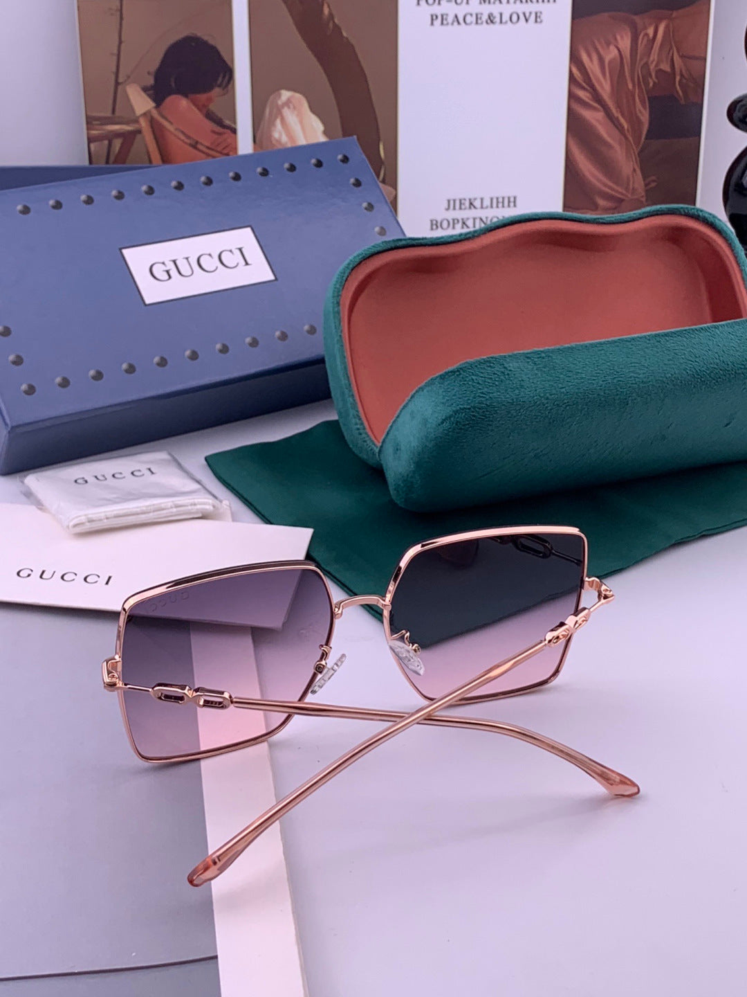 Gucci G5305 Polarized Fashion Gold Lens Sunglasses for Men & Women - 415120 - detail image 5
