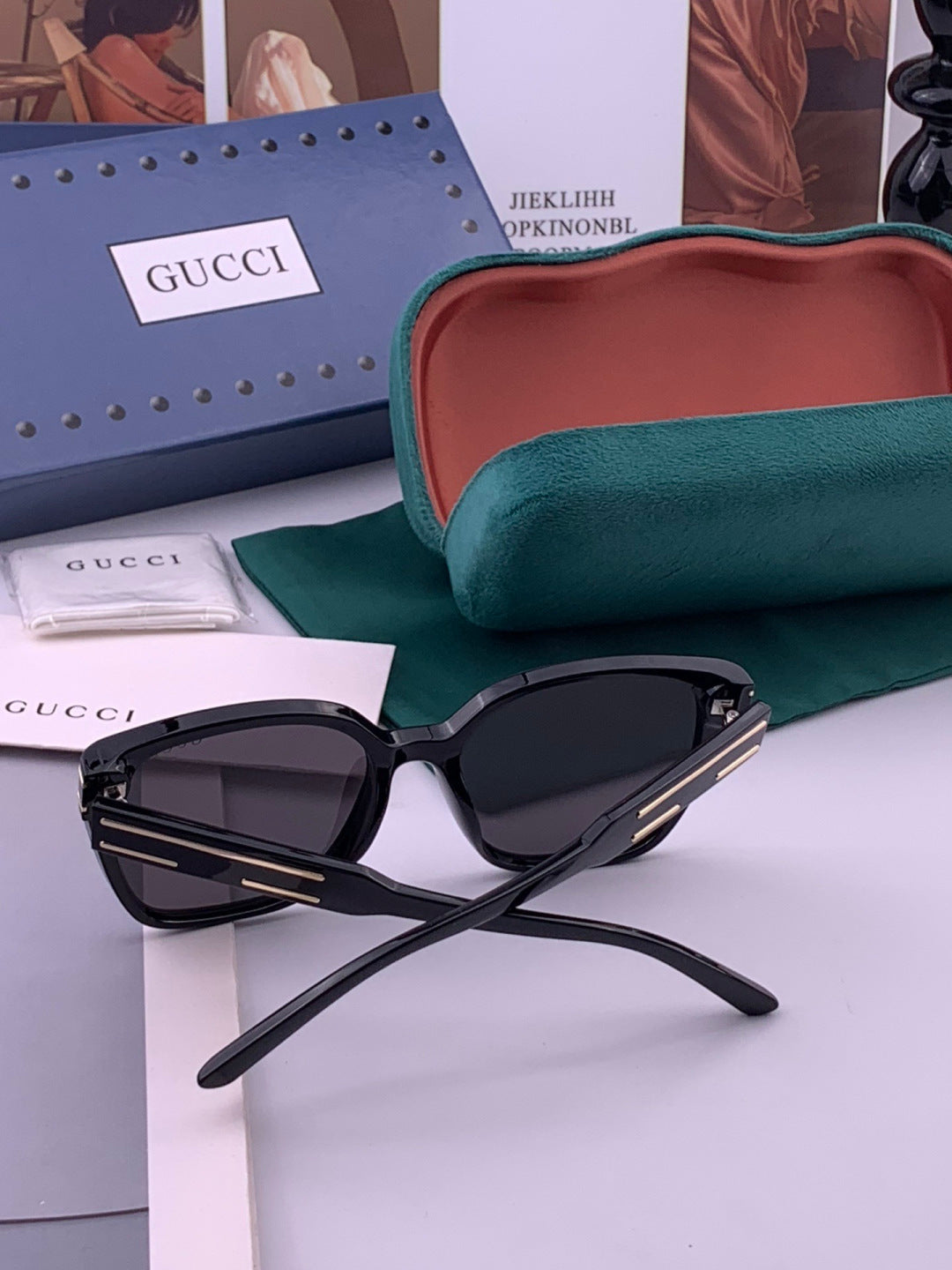 Gucci G0756 Polarized Square Black Lens Sunglasses for Men & Women - 415125 - detail image 5