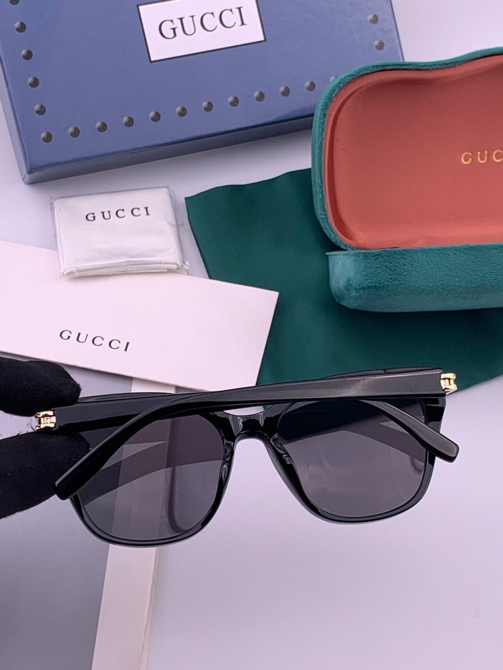 Gucci G6753 Round Black Lens Sunglasses for Men & Women - detail image 7