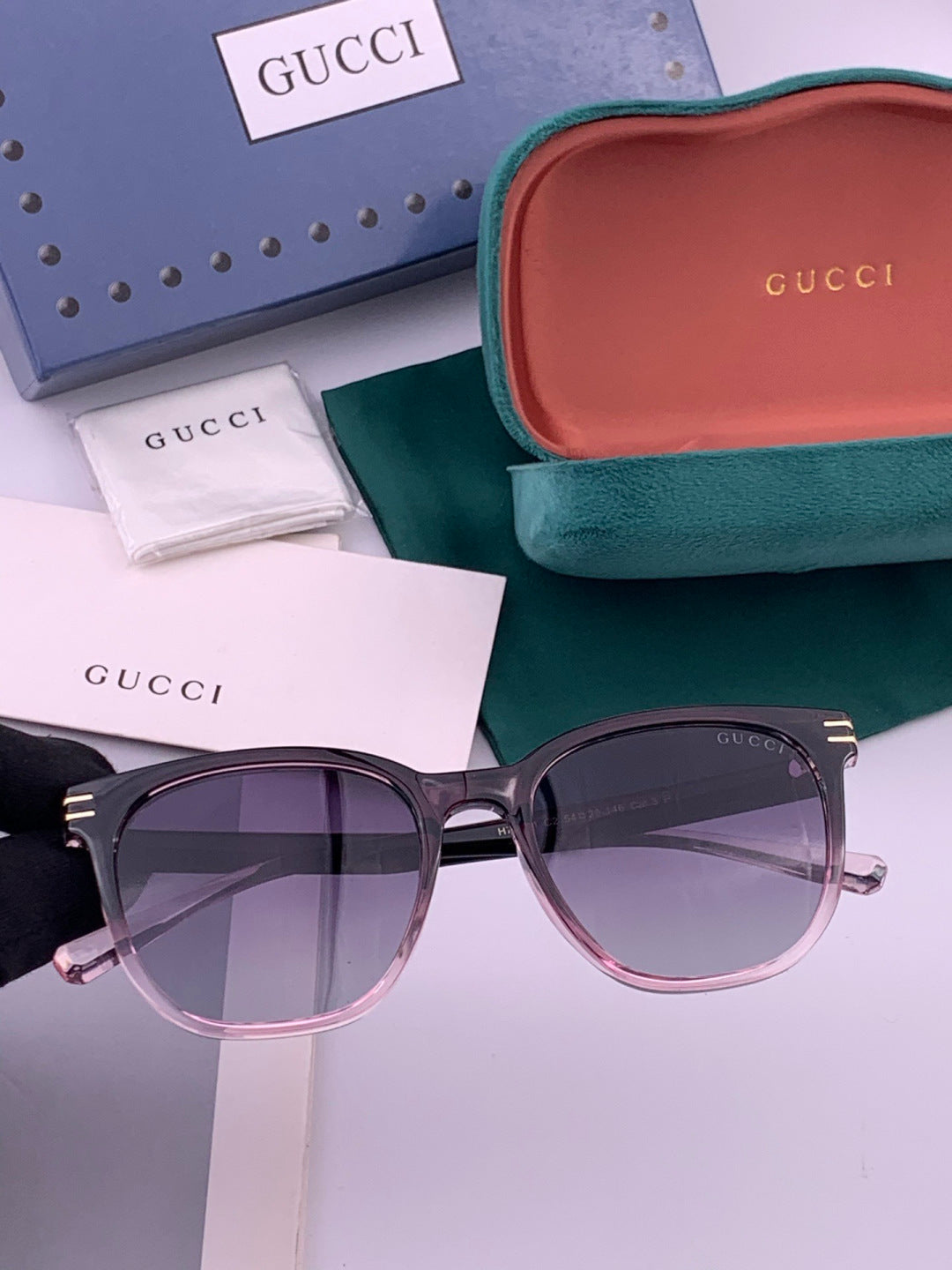 Gucci G17723 Round Black Lens Sunglasses for Men & Women - 415131