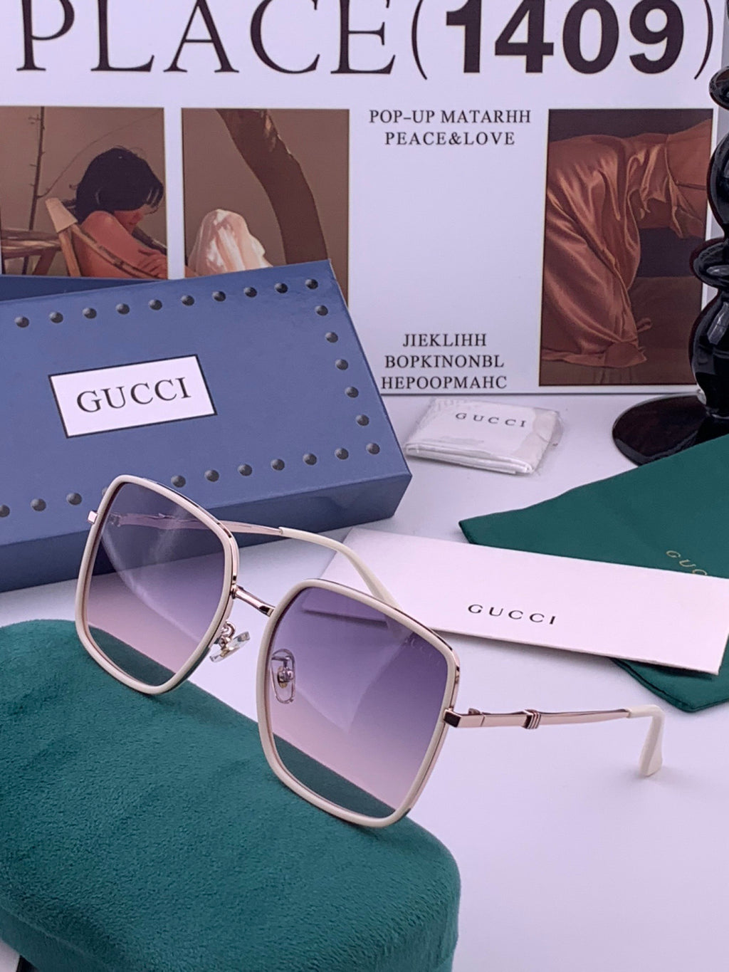 Gucci G1640 Polarized Round Brown Lens Sunglasses for Women - 415134 - detail image 2