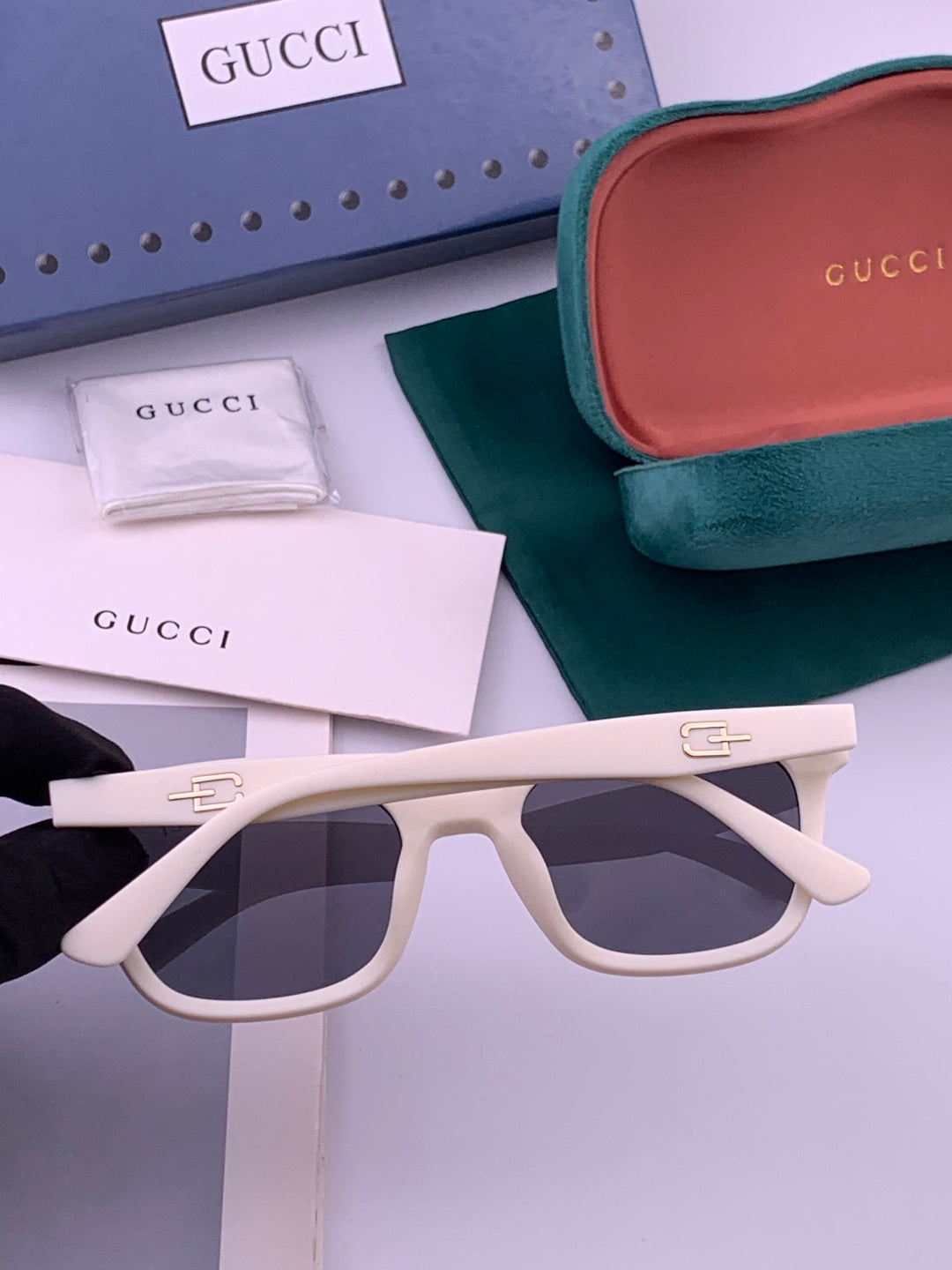 Gucci G5108 Polarized Square Black Lens Sunglasses for Women - 415095 - detail image 6