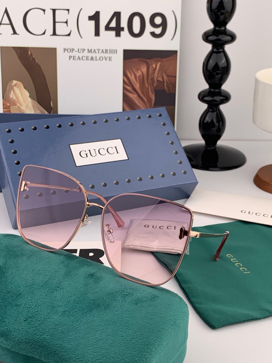 Gucci G1506 Polarized Fashion Red Lens Sunglasses for Men & Women - detail image 3