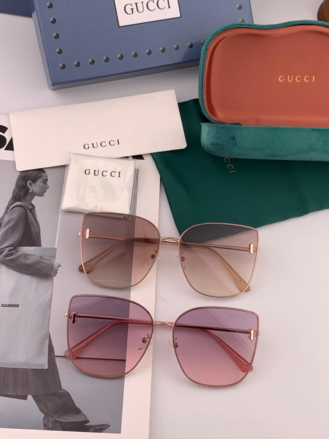 Gucci G1506 Polarized Fashion Red Lens Sunglasses for Men & Women - detail image 7
