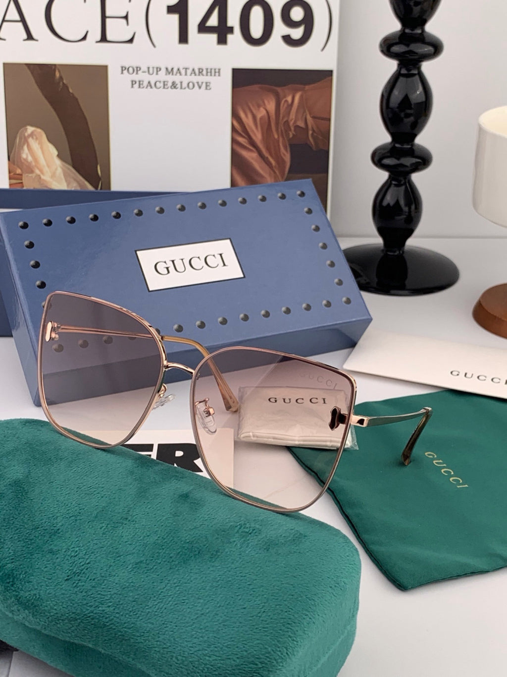 Gucci G1506 Polarized Fashion Red Lens Sunglasses for Men & Women - detail image 4