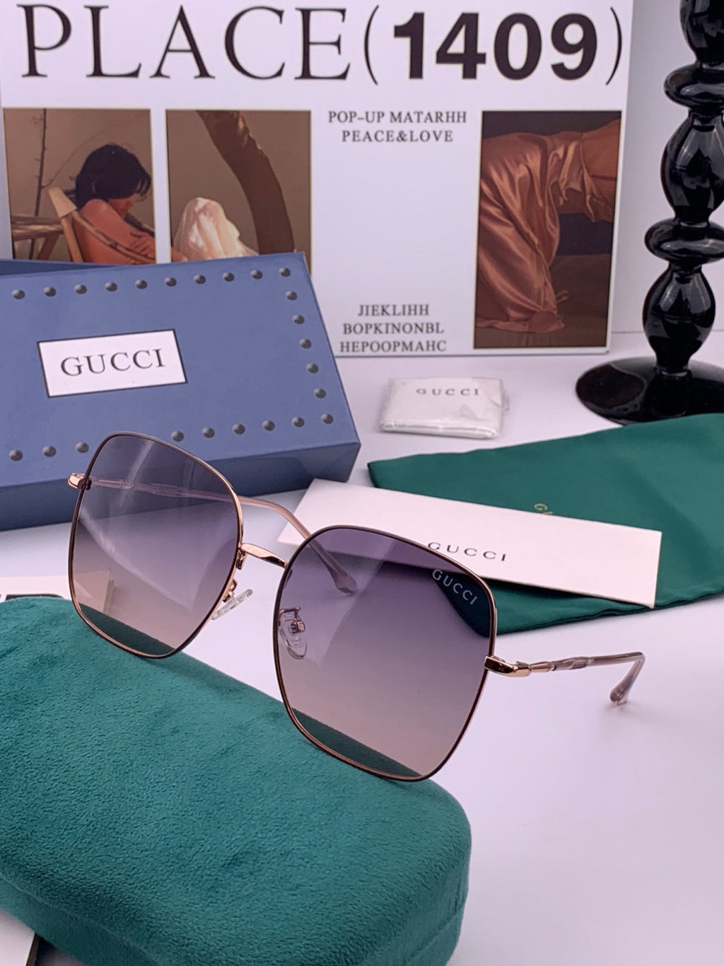Gucci G0353 Round Brown Lens Sunglasses for Men & Women - detail image 2