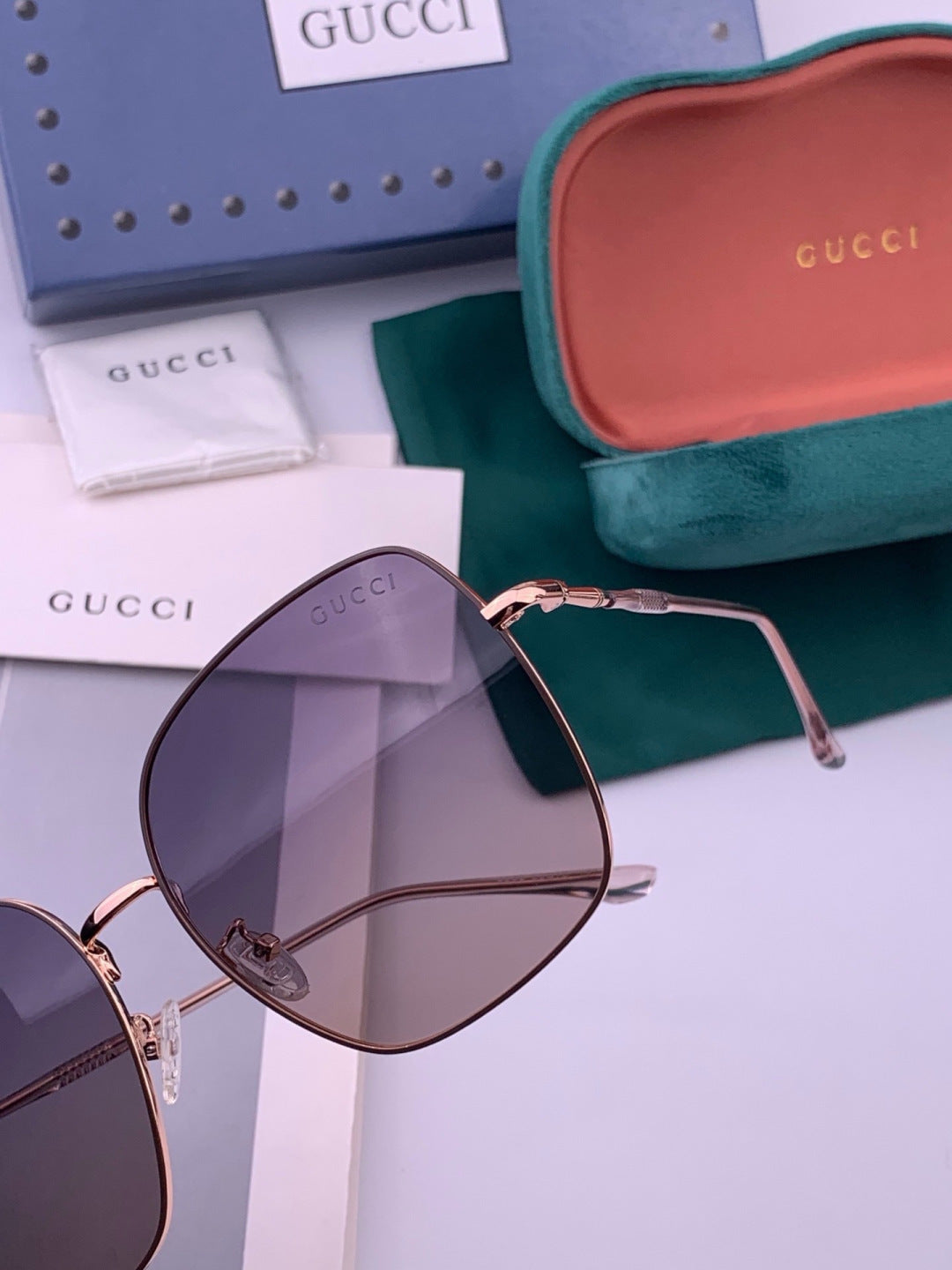 Gucci G0353 Round Brown Lens Sunglasses for Men & Women - detail image 3