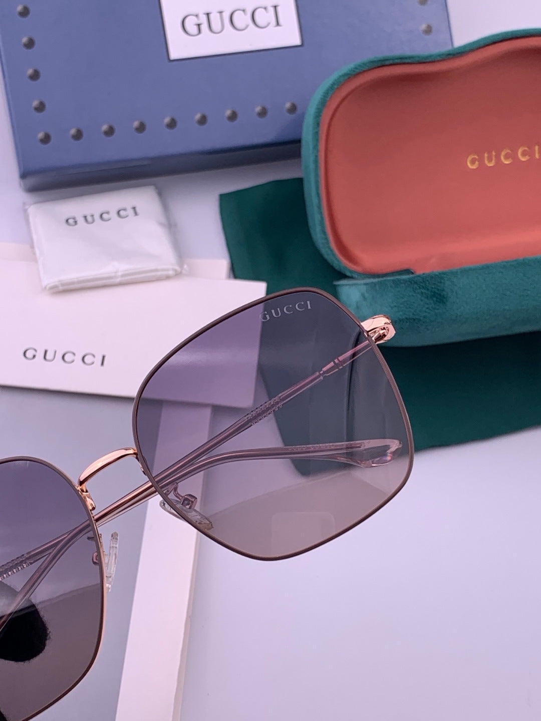 Gucci G0353 Round Brown Lens Sunglasses for Men & Women - detail image 4