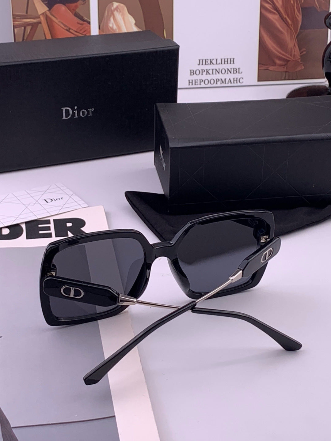 Dior CD6305 Polarized Square Gold Lens Sunglasses for Women - 415433 - detail image 6