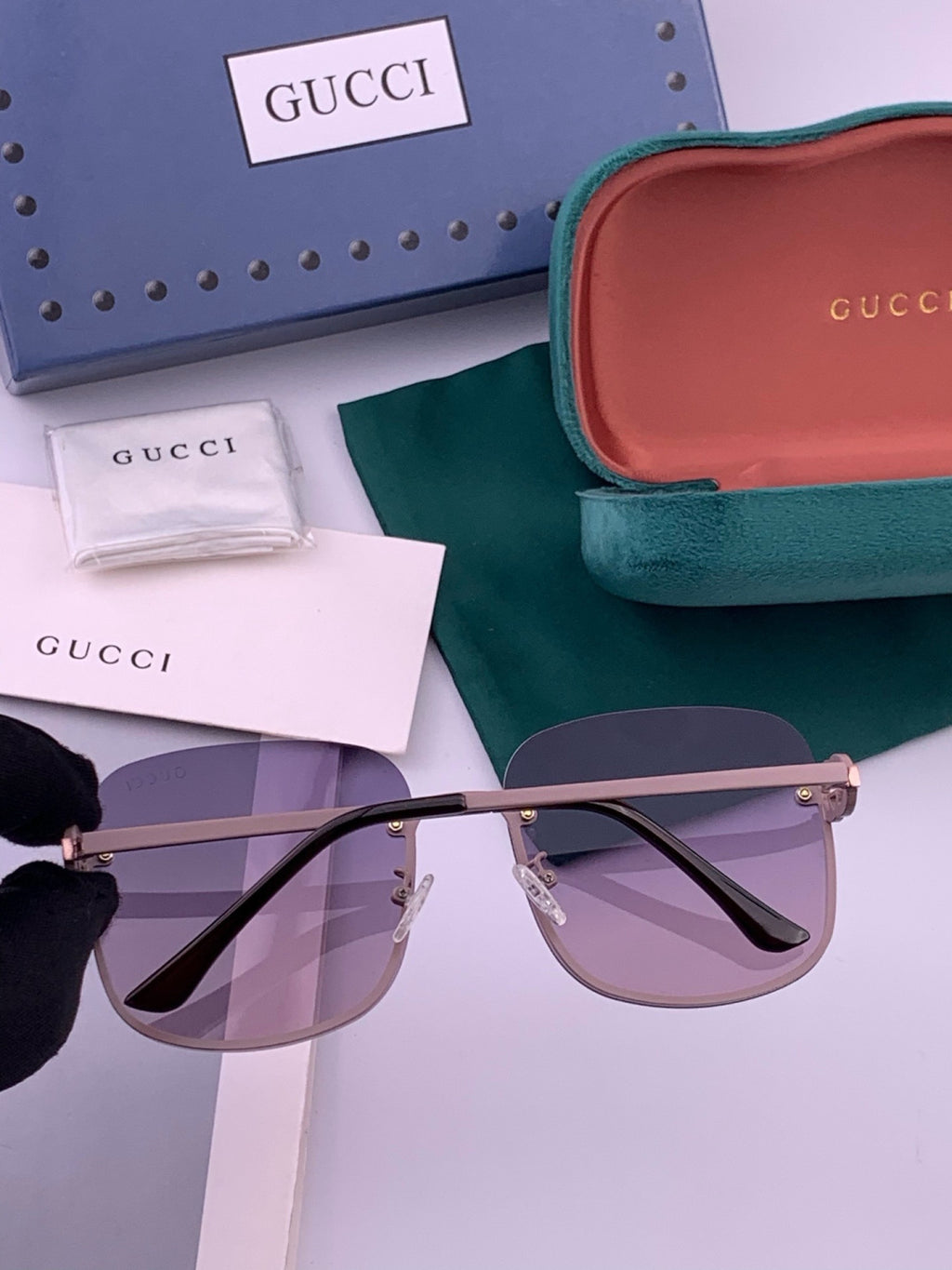 Gucci G6362 Round Black Lens Sunglasses for Men & Women - 415105 - detail image 6