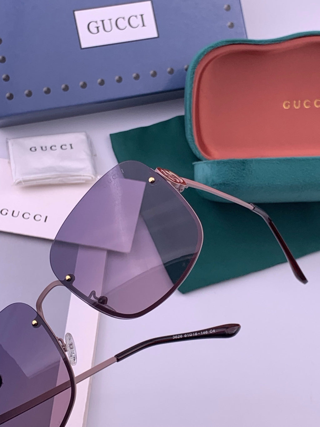 Gucci G6362 Round Black Lens Sunglasses for Men & Women - 415105 - detail image 3