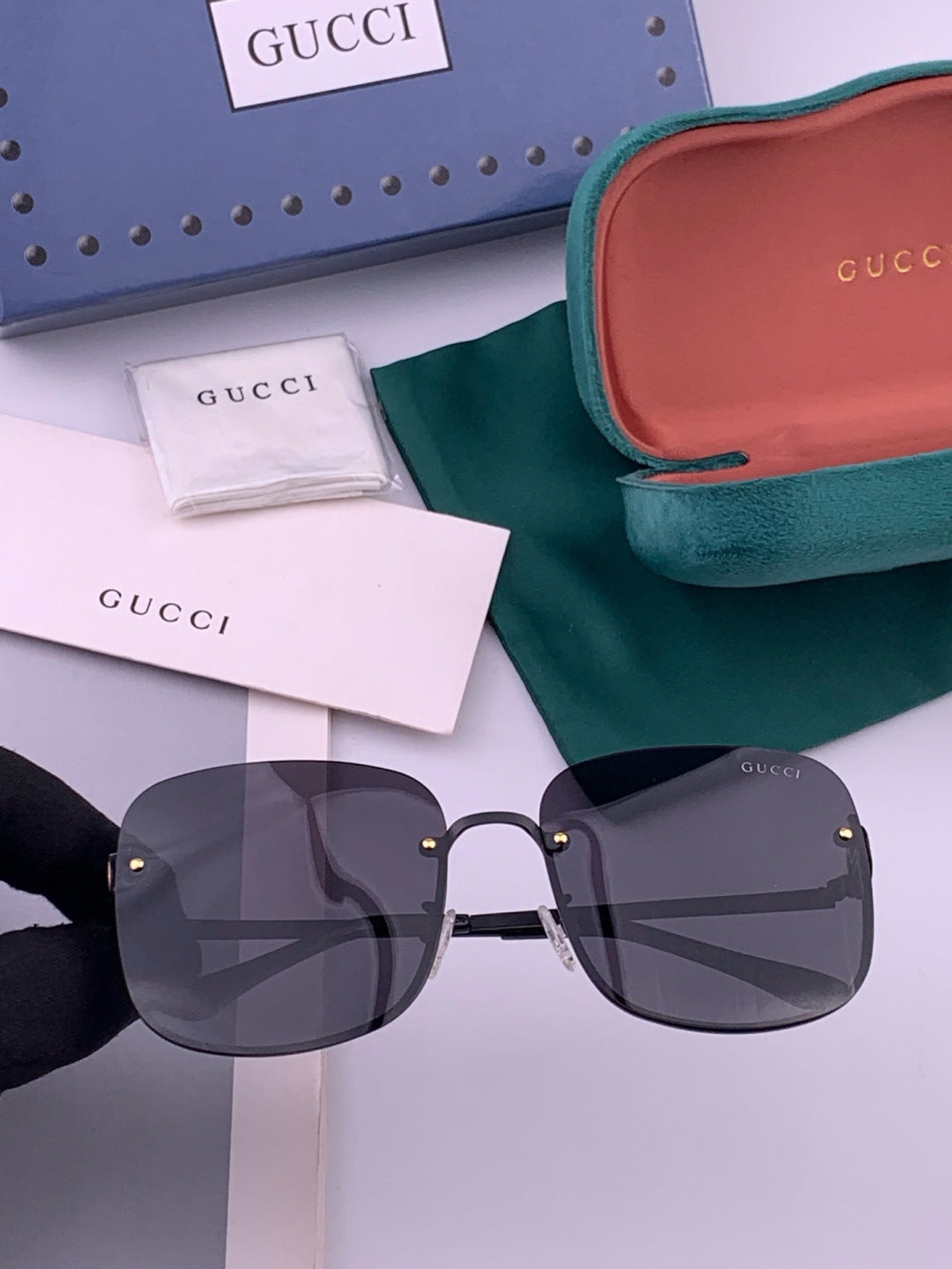 Gucci G6362 Round Black Lens Sunglasses for Men & Women - 415106