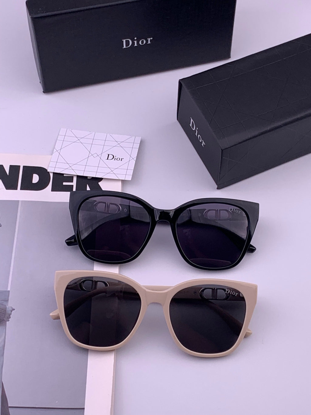 Dior CD67711 Polarized Square Gray Lens Sunglasses for Women - detail image 8