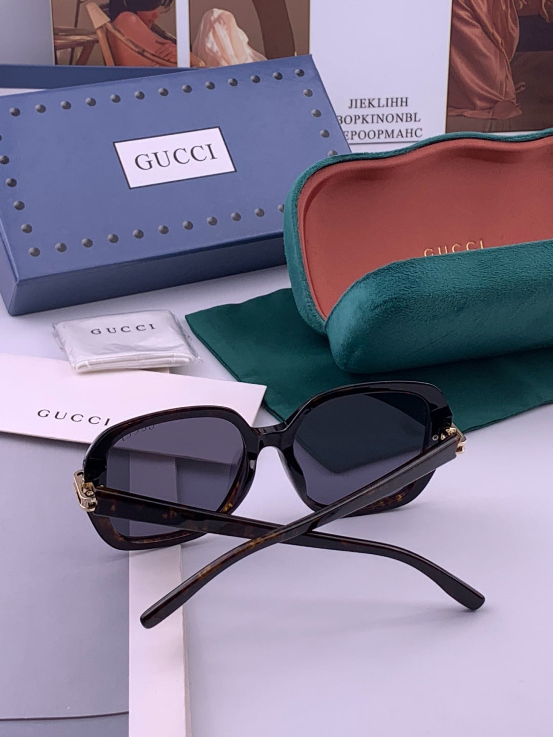 Gucci G2911 Polarized Square Red Lens Sunglasses for Women - 415076 - detail image 5