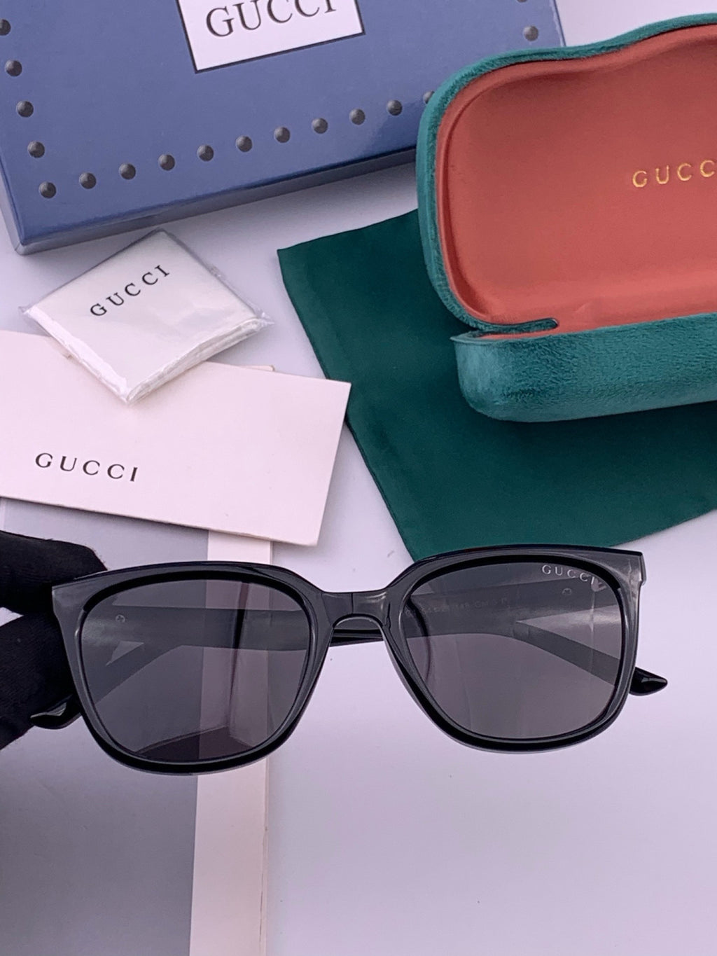 Gucci G57712 Polarized Square Gold Lens Sunglasses for Women