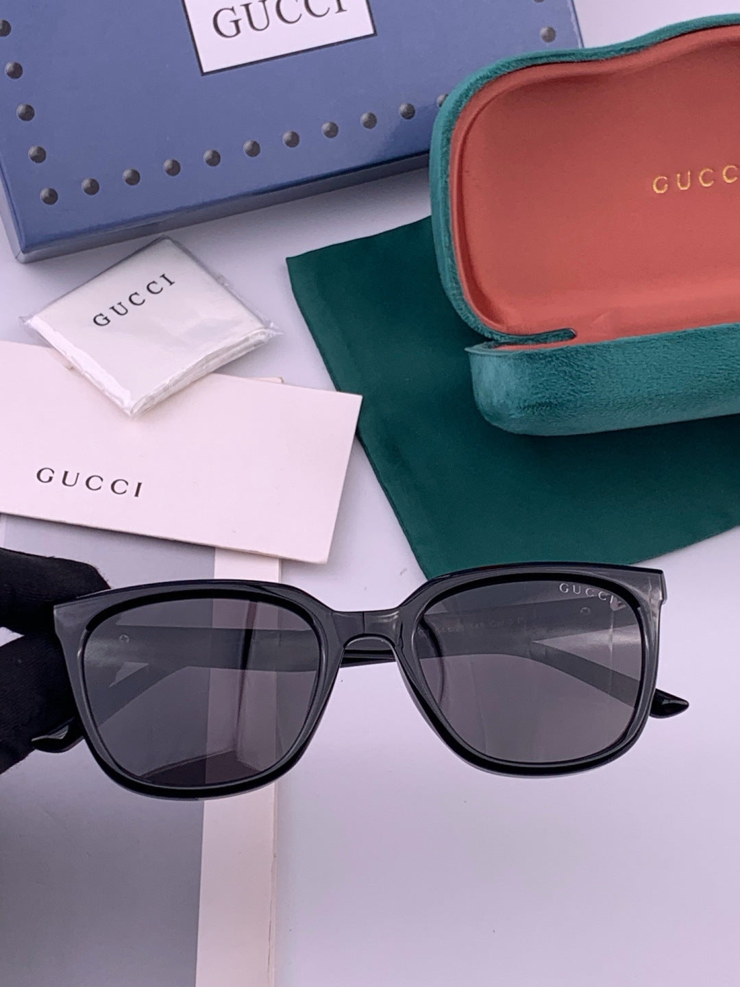 Gucci G57712 Polarized Square Gold Lens Sunglasses for Women
