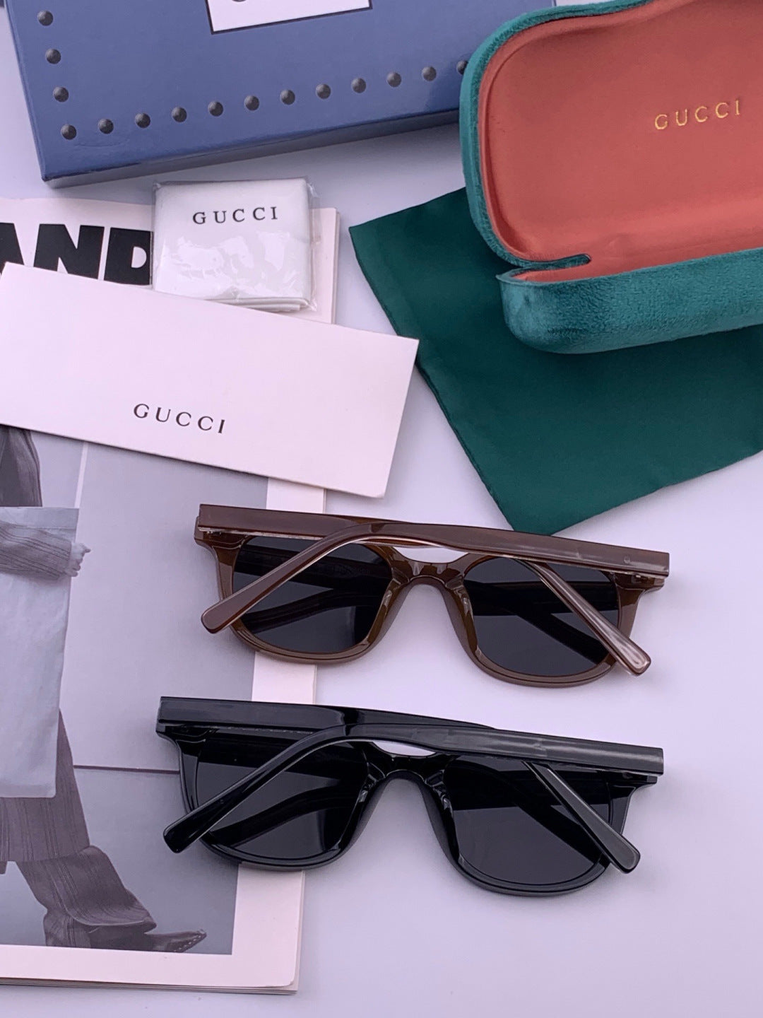 Gucci G5990 Polarized Square Gold Lens Sunglasses for Men & Women - 415080 - detail image 6