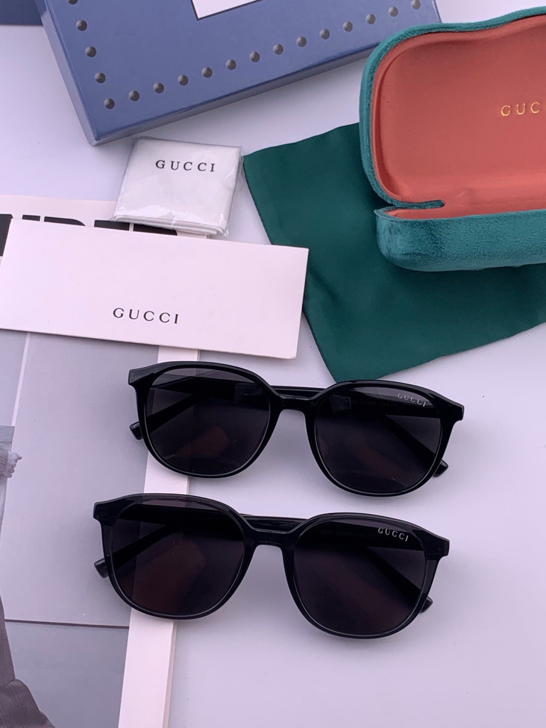 Gucci G4990 Polarized Square Orange Lens Sunglasses for Women - 415092 - detail image 6