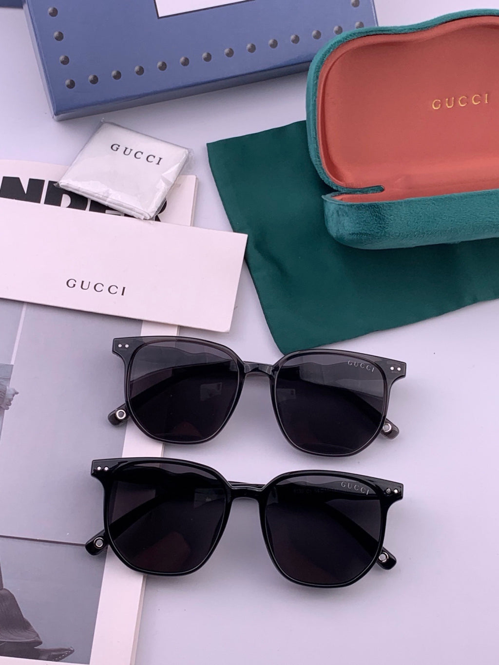 Gucci G0613 Polarized Square Black Lens Sunglasses for Women - 415093 - detail image 7
