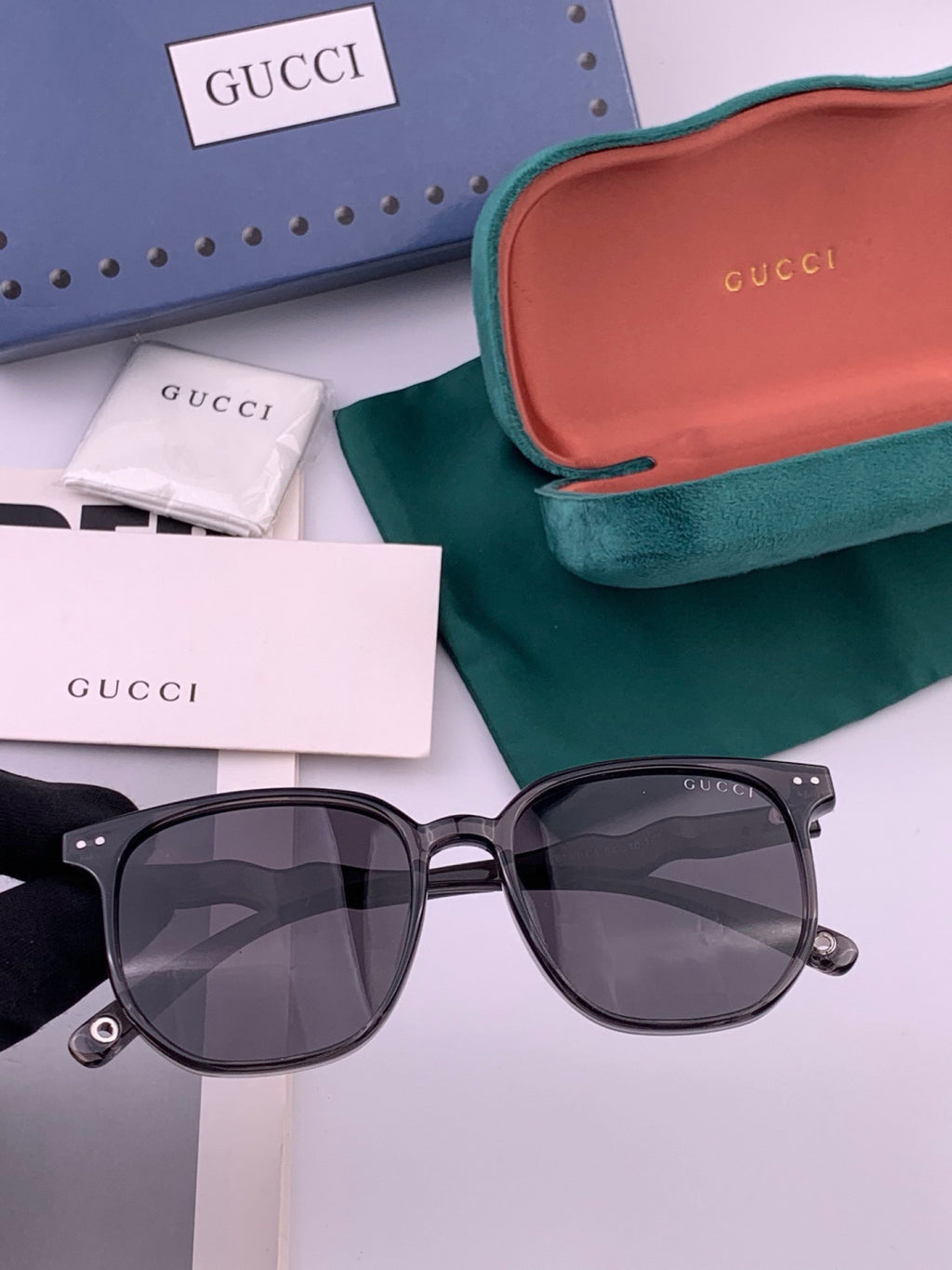Gucci G0613 Polarized Square Black Lens Sunglasses for Women - 415093