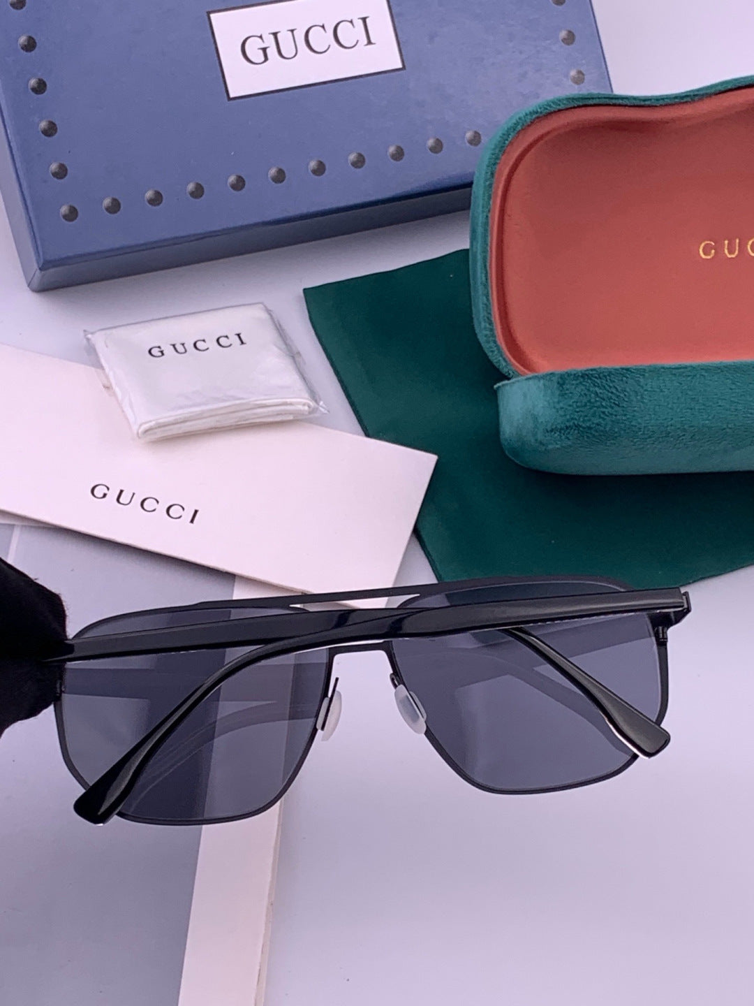 Gucci G3380 Polarized Aviator Gold Lens Sunglasses for Men - 415075 - detail image 5