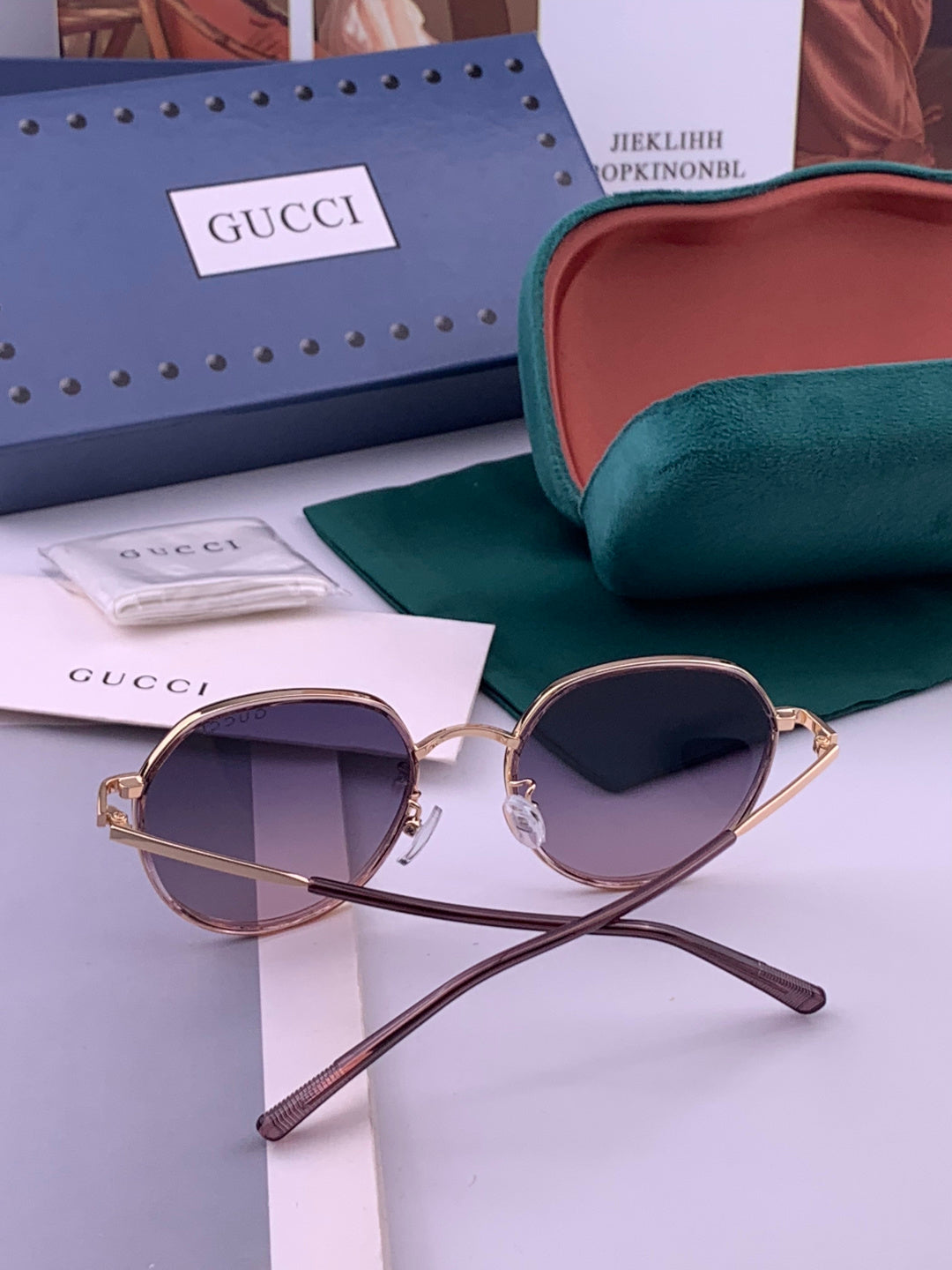 Gucci G2235 Polarized Round Brown Lens Sunglasses for Women - 415040 - detail image 5