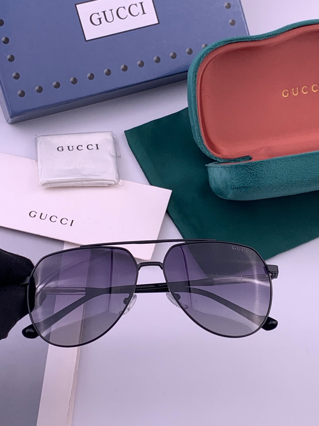 Gucci 5327 Polarized Aviator Gold Lens Sunglasses for Men & Women - 415044 - detail image 3