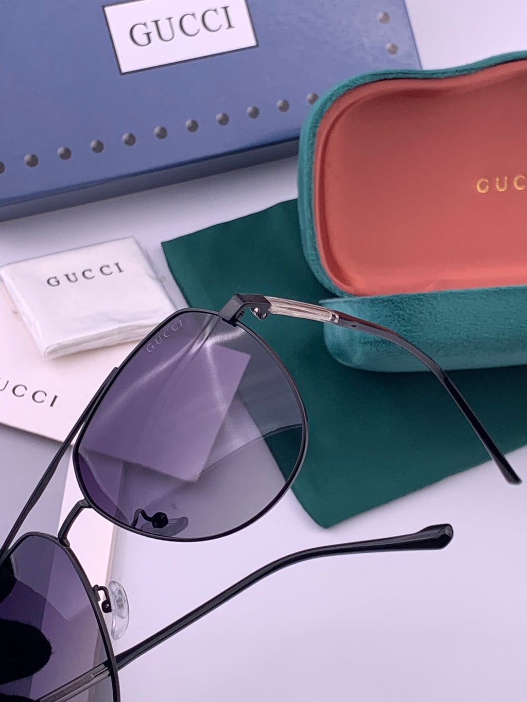 Gucci 5327 Polarized Aviator Gold Lens Sunglasses for Men & Women - 415044 - detail image 5