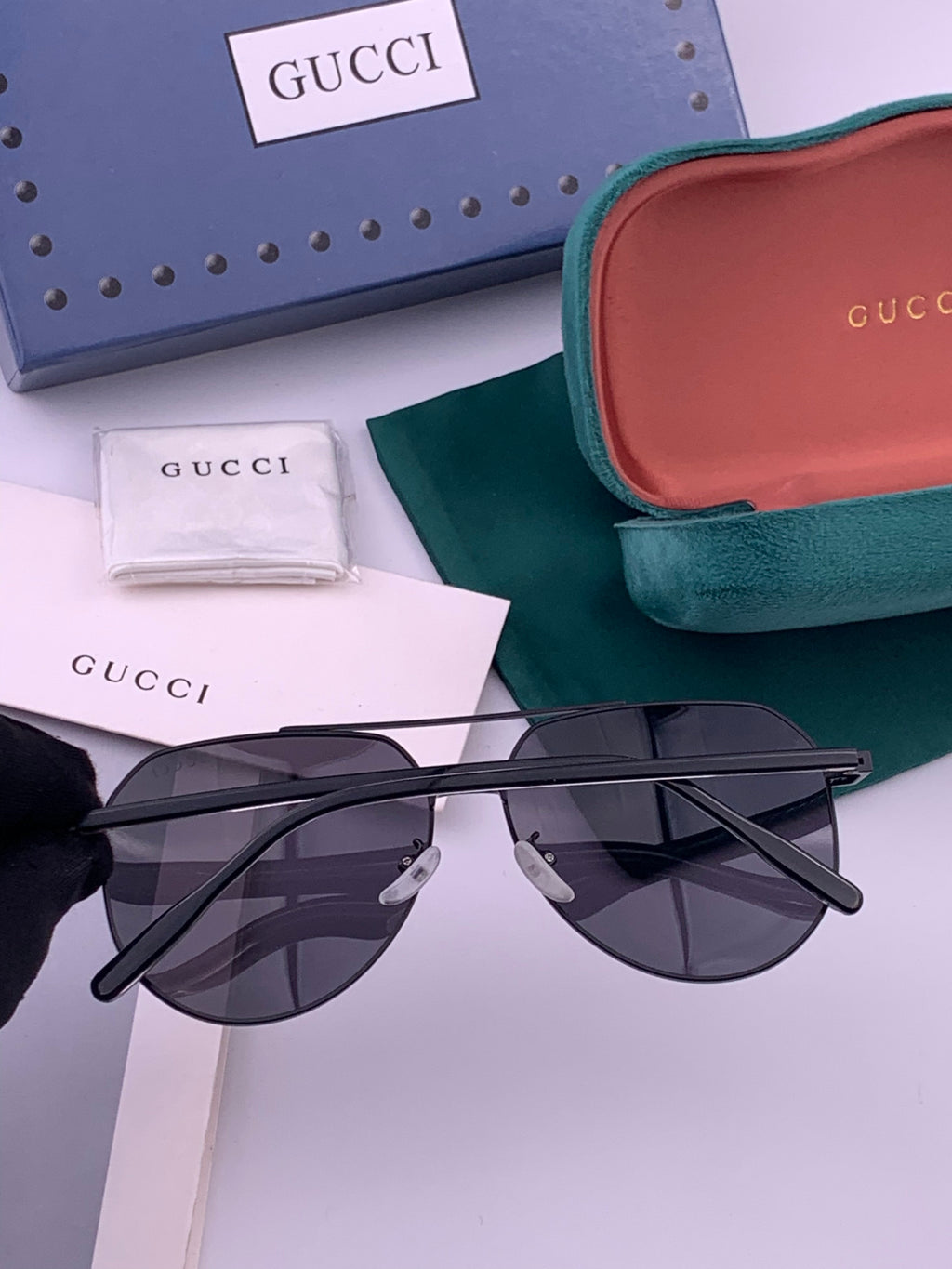 Gucci 5327 Polarized Aviator Gold Lens Sunglasses for Men & Women - 415046 - detail image 4