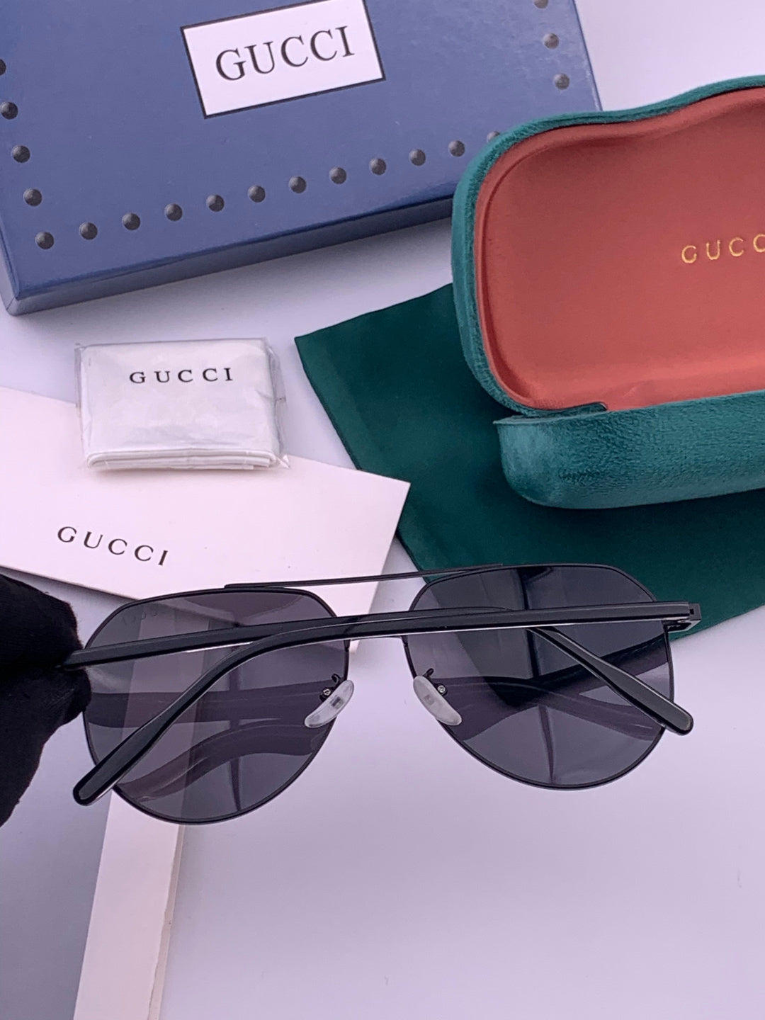 Gucci 5327 Polarized Aviator Gold Lens Sunglasses for Men & Women - 415046 - detail image 4