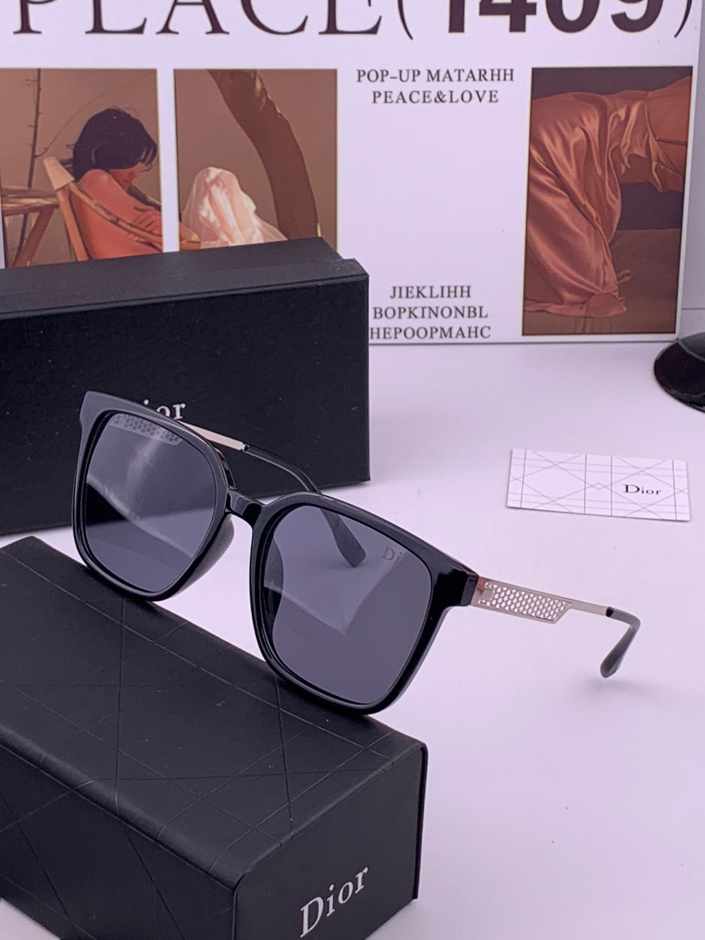 Dior CD35511 Polarized Square Brown Lens Sunglasses for Women - 415457 - detail image 2
