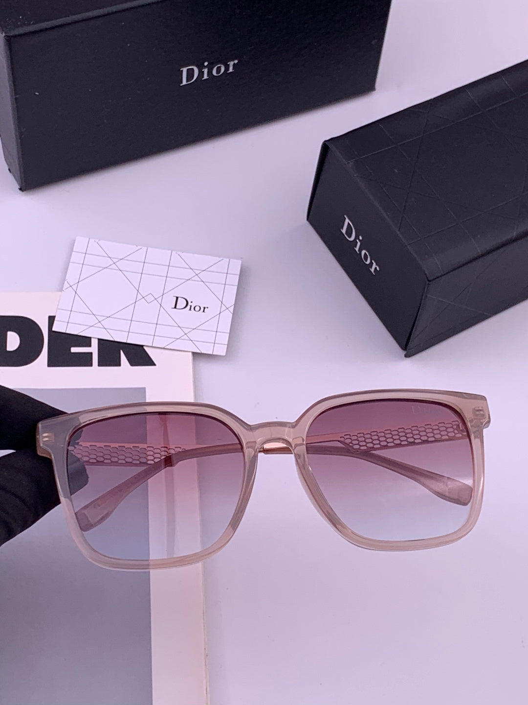 Dior CD35511 Polarized Square Brown Lens Sunglasses for Women - 415458