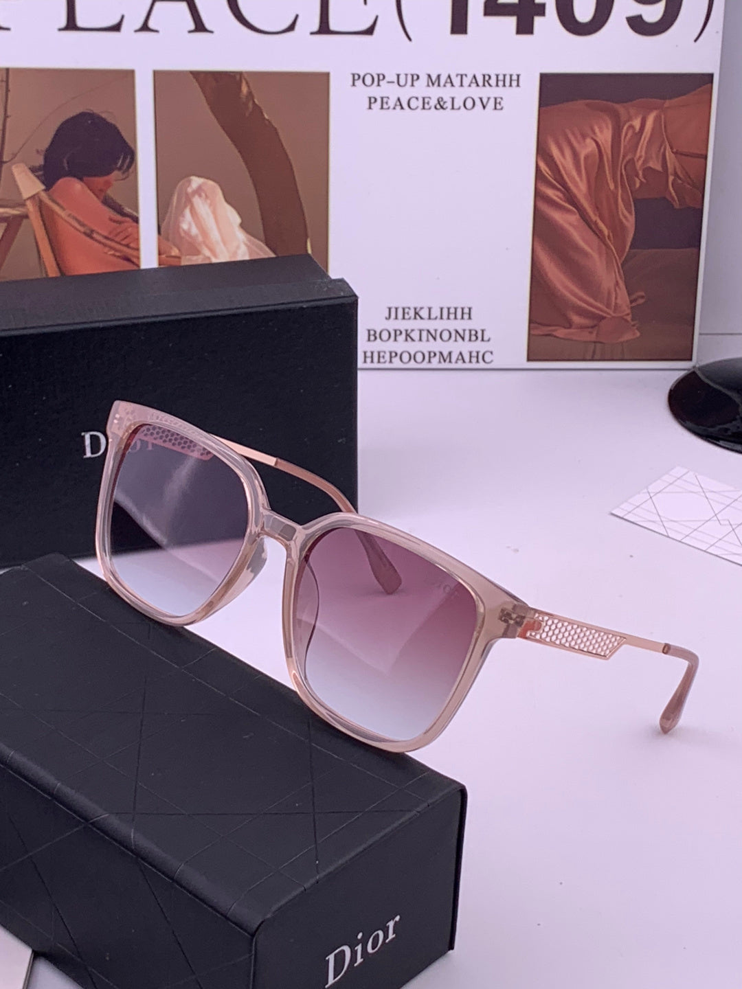 Dior CD35511 Polarized Square Brown Lens Sunglasses for Women - 415458 - detail image 2