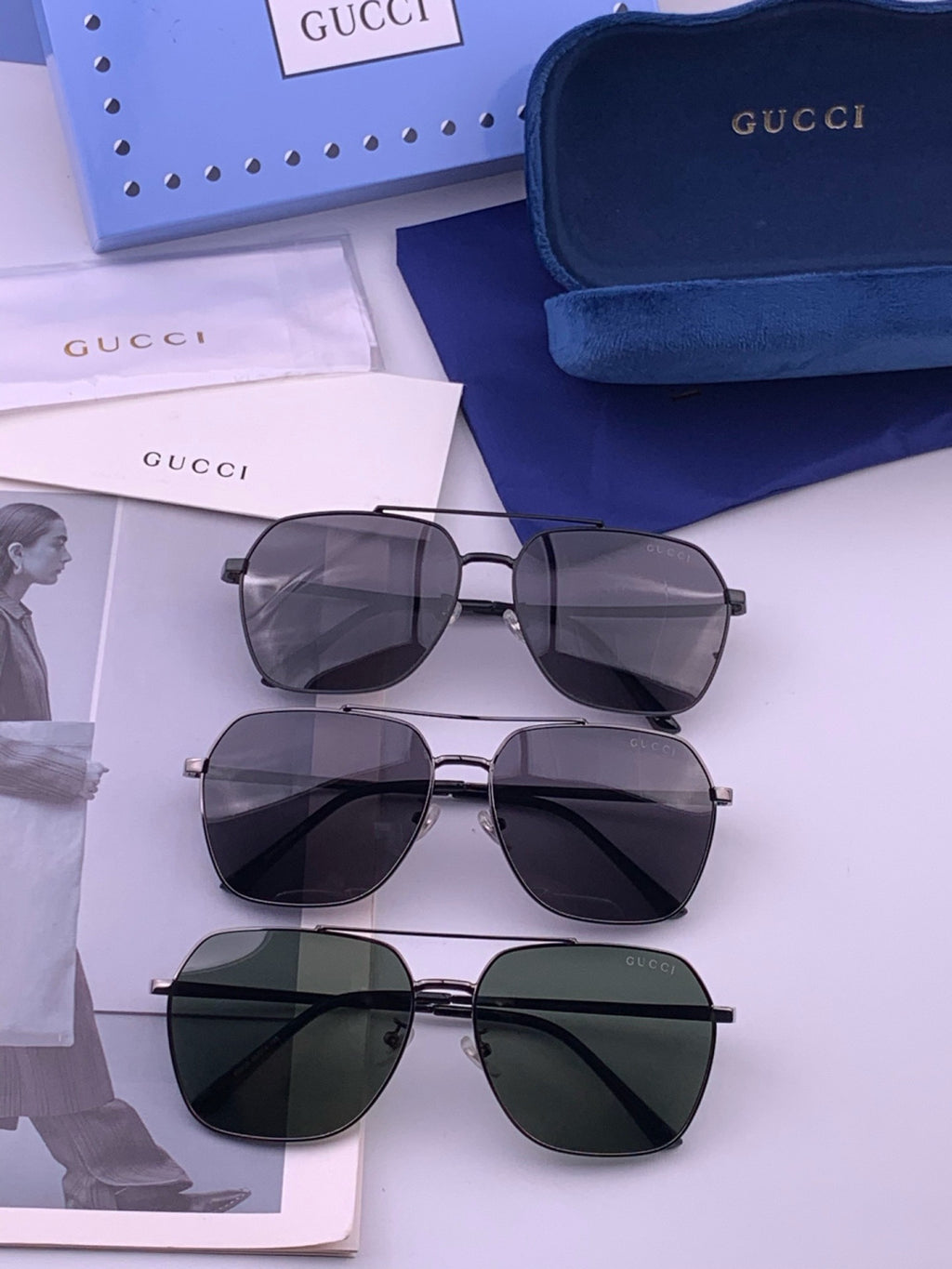 Gucci 0863 Polarized Aviator Gold Lens Sunglasses for Men & Women - 415025 - detail image 7