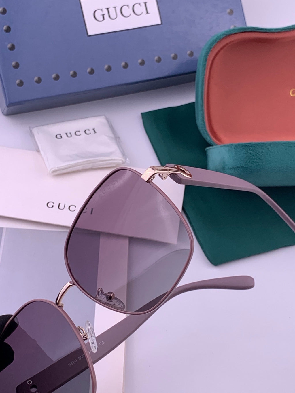 Gucci G9388 Round Gold Lens Sunglasses for Men & Women - 415033 - detail image 3
