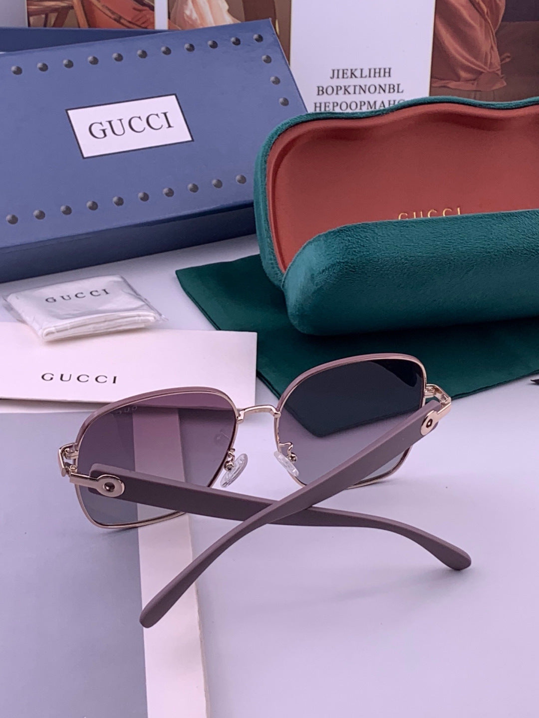 Gucci G9388 Round Gold Lens Sunglasses for Men & Women - 415033 - detail image 5