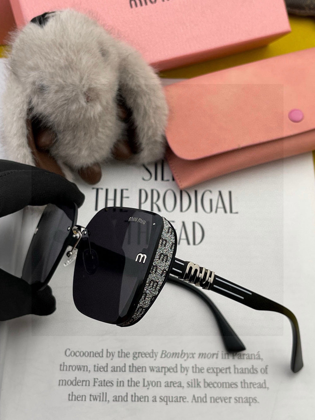 Miu Miu M2100 Fashion Black Lens Sunglasses for Men & Women - 416244 - detail image 5