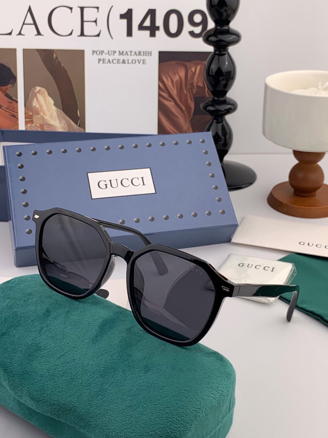 Gucci G6358 Fashion Gold Lens Sunglasses for Men & Women - 415034 - detail image 2