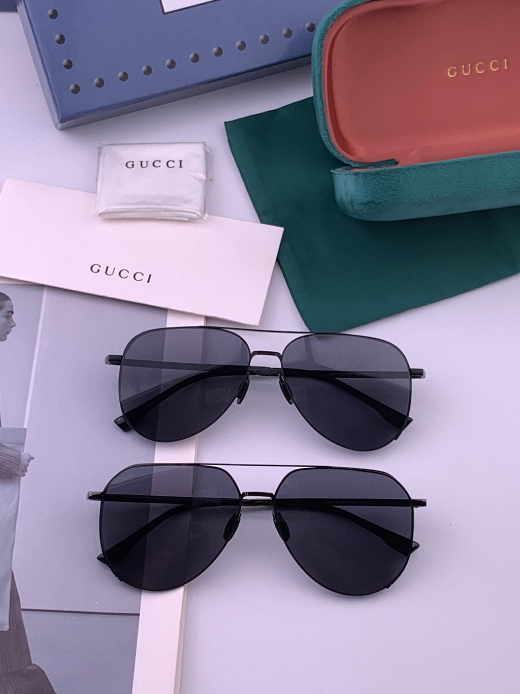 Gucci 1227 Fashion Gold Lens Sunglasses for Men & Women - 415010 - detail image 7