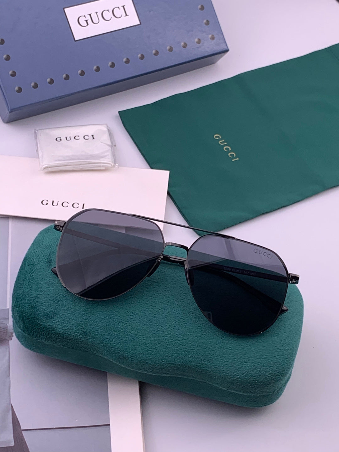 Gucci 1227 Fashion Gold Lens Sunglasses for Men & Women - 415010 - detail image 6