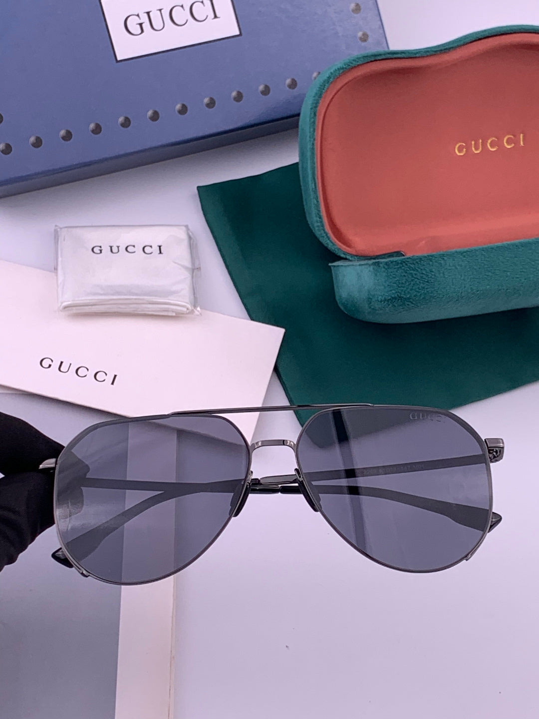 Gucci 1227 Fashion Gold Lens Sunglasses for Men & Women - 415010