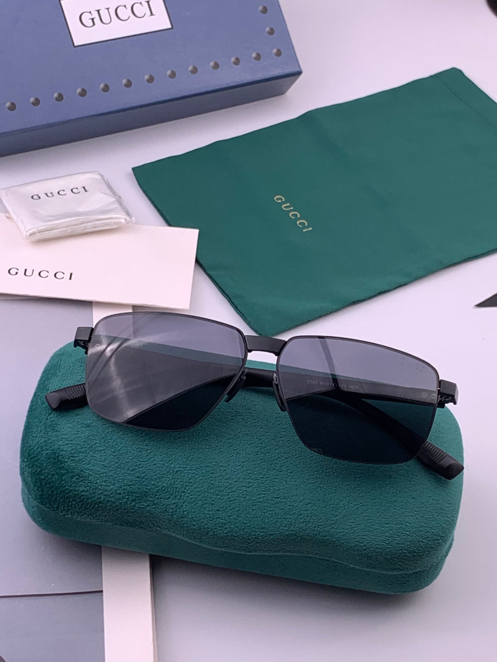 Gucci G7226 Polarized Aviator Gold Lens Sunglasses for Men - 415015 - detail image 7